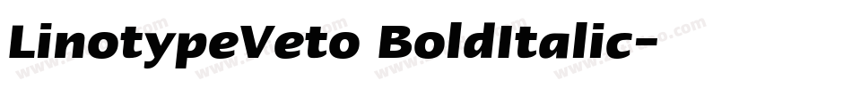 LinotypeVeto BoldItalic字体转换
